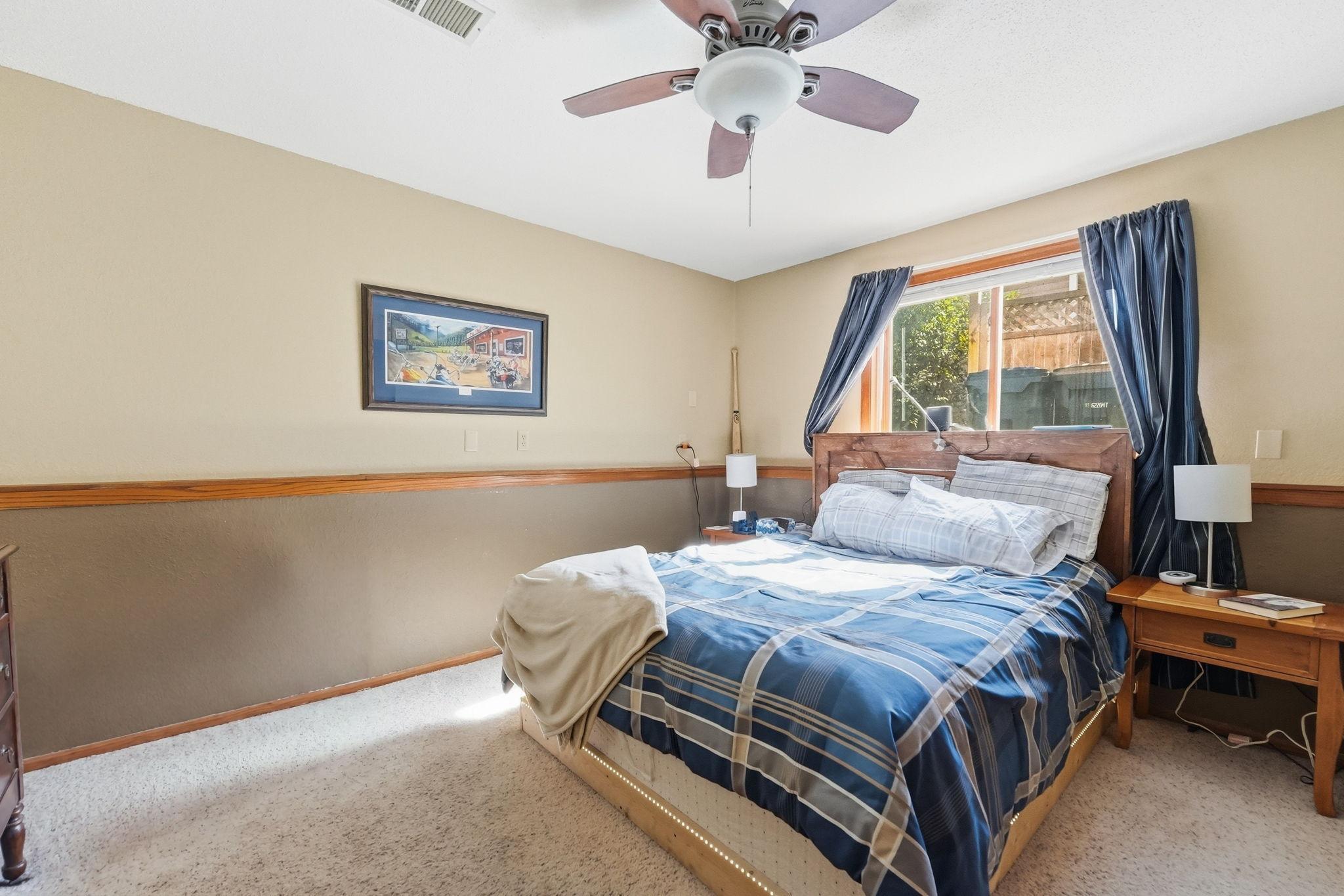 Generous sized lower level bedroom.