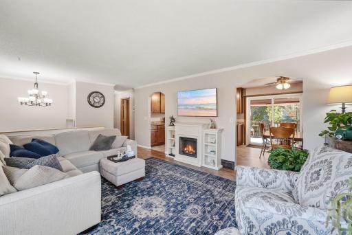 Inviting living area provides plenty of room for seating and everyday enjoyment.