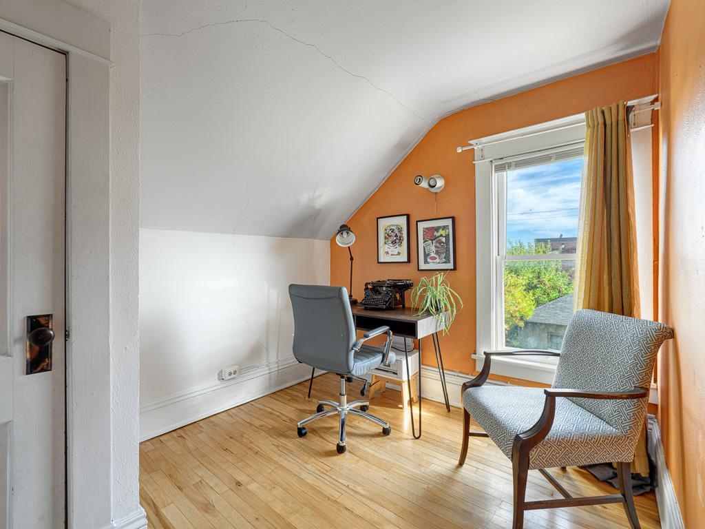 This sweet bonus space in the upper level has a variety of uses - office, playroom, library or whatever you need to make it your own.