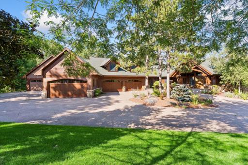 A grand arrival to a mountain lodge retreat