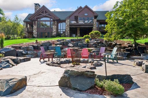Stunning stone firepit perfect for a quite evening under the Afton stars