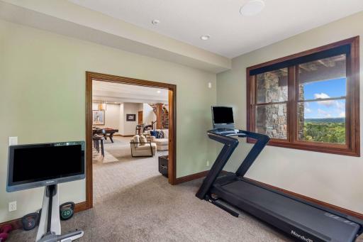 Flexible space with room to work out, work from home or unwind, just steps from the rec room