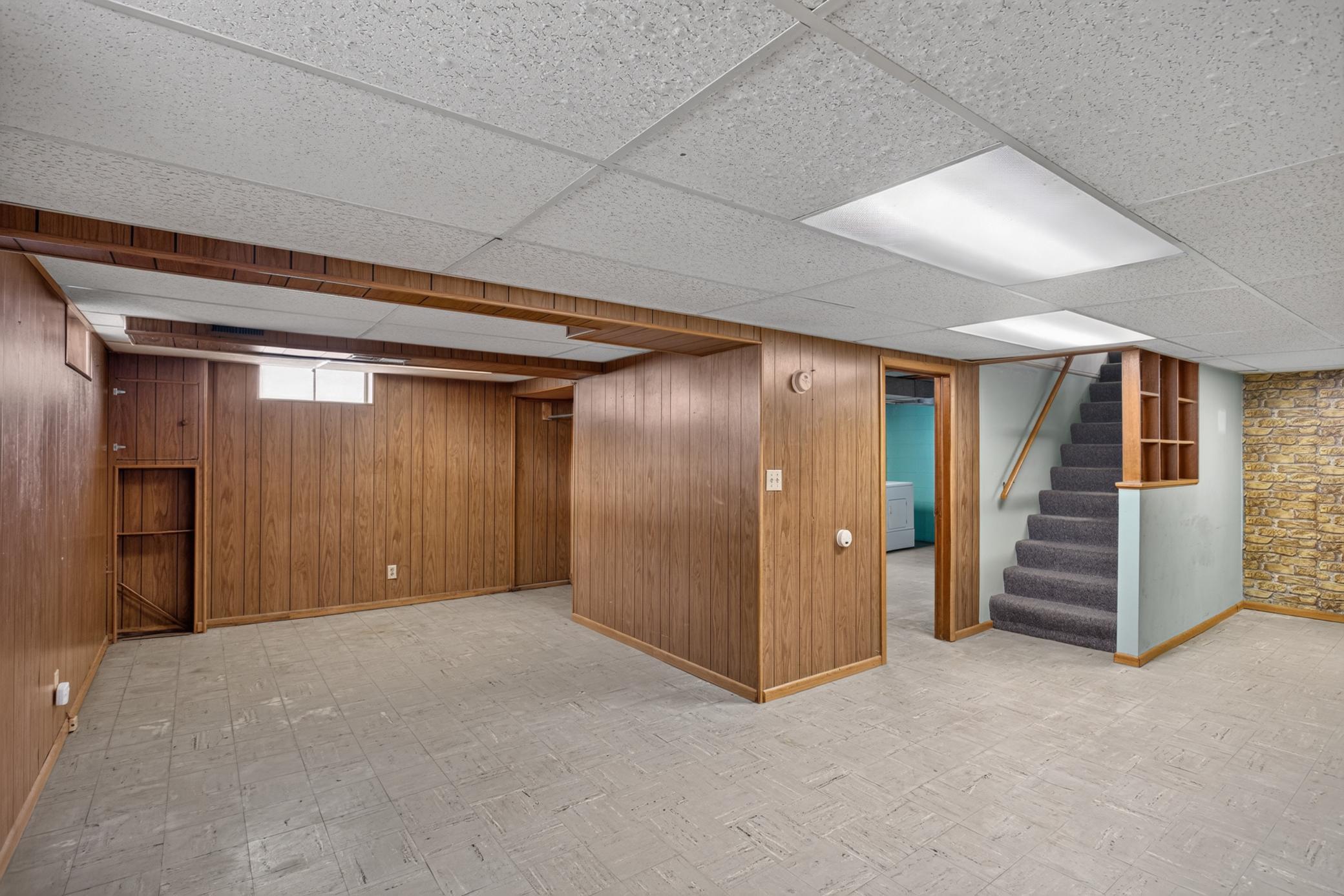 Lower level: family room