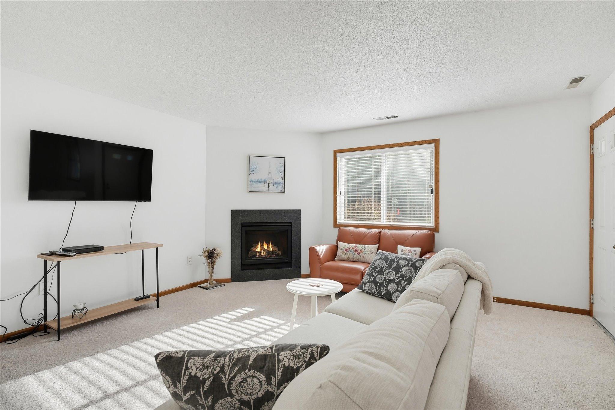 The fireplace is super cozy for nights in.