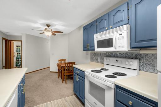 A functional layout provides plenty of room for cooking, gathering, and entertaining.