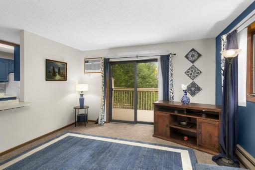 Enjoy elevated third-floor views from the spacious walk-out deck.