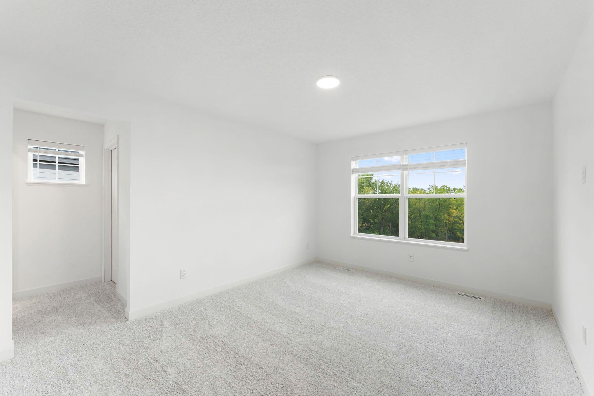 Featuring the largest bedroom in the home, the owner’s suite is a tranquil escape after a long day. It comes complete with an adjoining bathroom and a large walk-in closet.