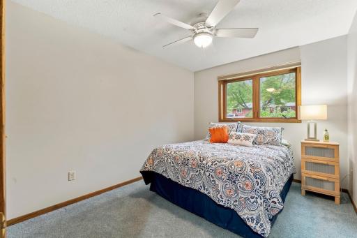 Lower-level bedroom #3 has a big lookout window.