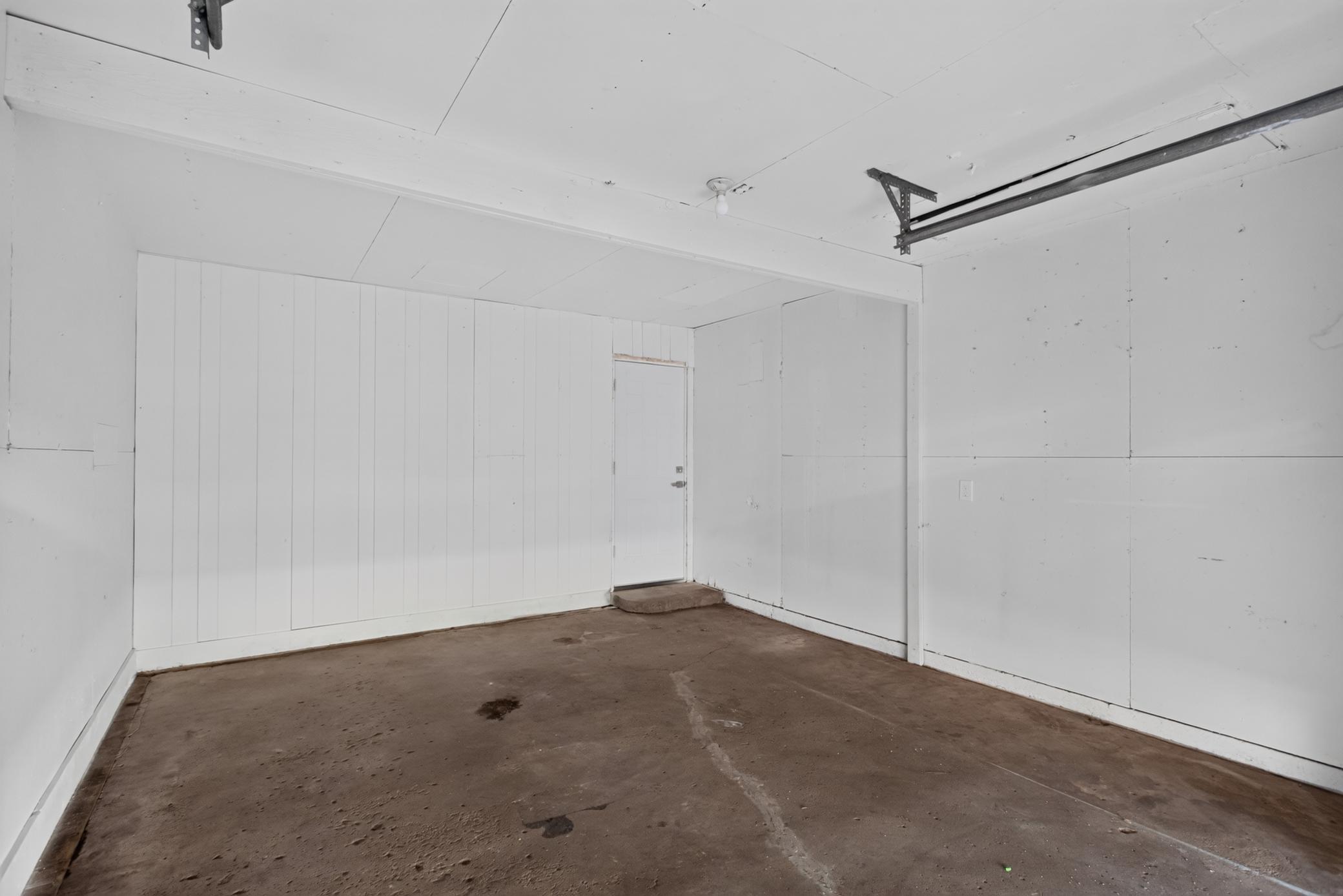 Wider attached 1 stall garage