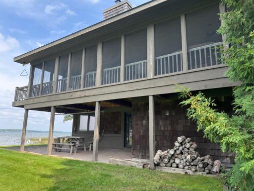 LL Patio and exterior view of screened porch