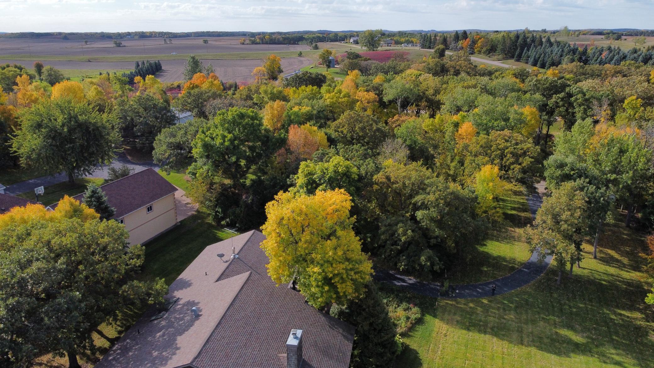 Aerial view of lot