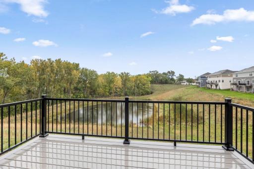 Beautiful backyard views from this private deck