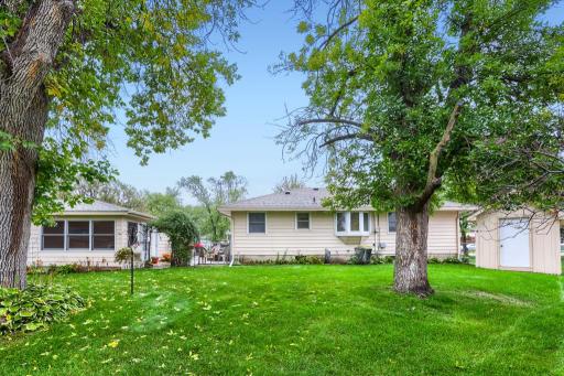 Love this spacious, fenced backyard. Builtin Gas Grill - family says it works. Garden shed for storage(no electric).