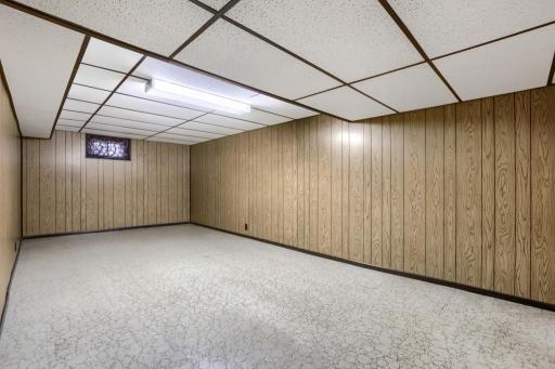 Lower level Rec Room - Add an egress window and closet to have another bedroom. Or use as a second living room.