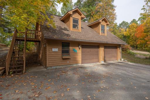 Garage with unfinished living quarters in upper level