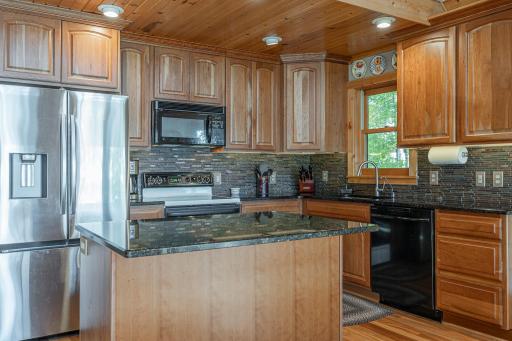 Grantie counter tops with custom backsplash