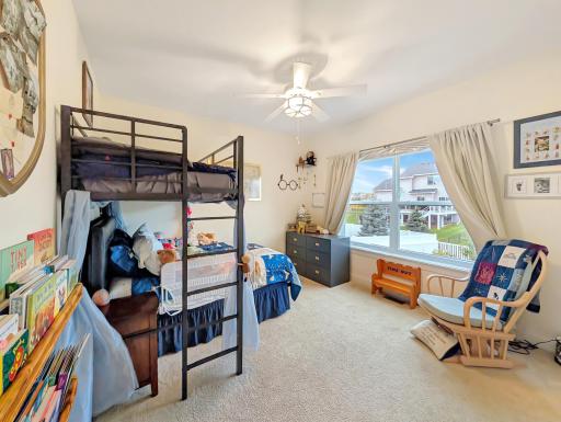 Also features a large window and ceiling fan!