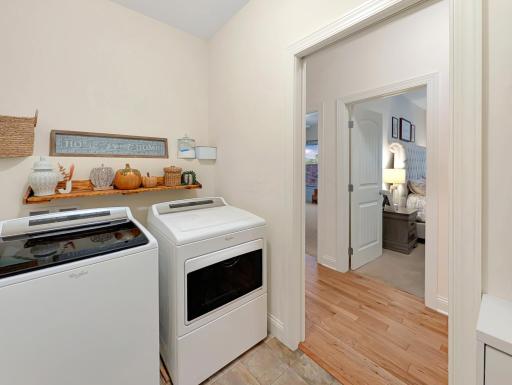 Main level laundry just off the garage for convenience!
