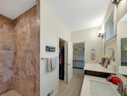 Double vanity with more than enough storage!