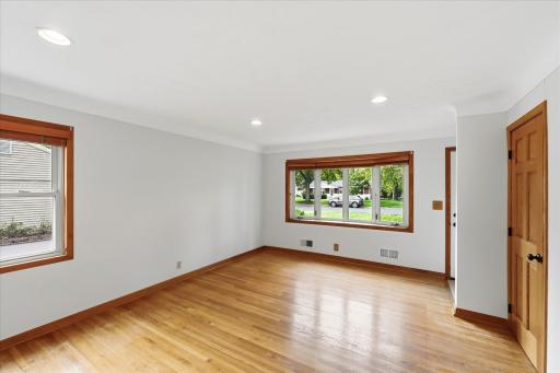There are beautiful hardwood floors throughout the main level