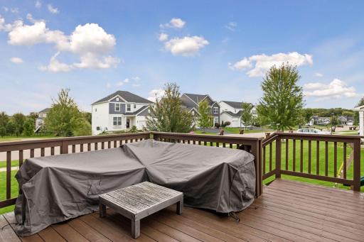 9135 Lighthouse Lane - Large Deck with stairs overlooking expansive corner lot