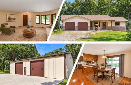 Welcome home to this spacious rambler with a huge outbuilding!