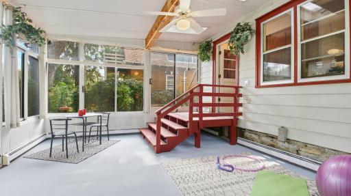 Skylights, walkouts to the back and side yards and tons of fabulous 4-season space!
