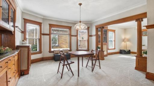 Enjoy old world charm and modern comfort: historic woodwork and new paint and carpeting!