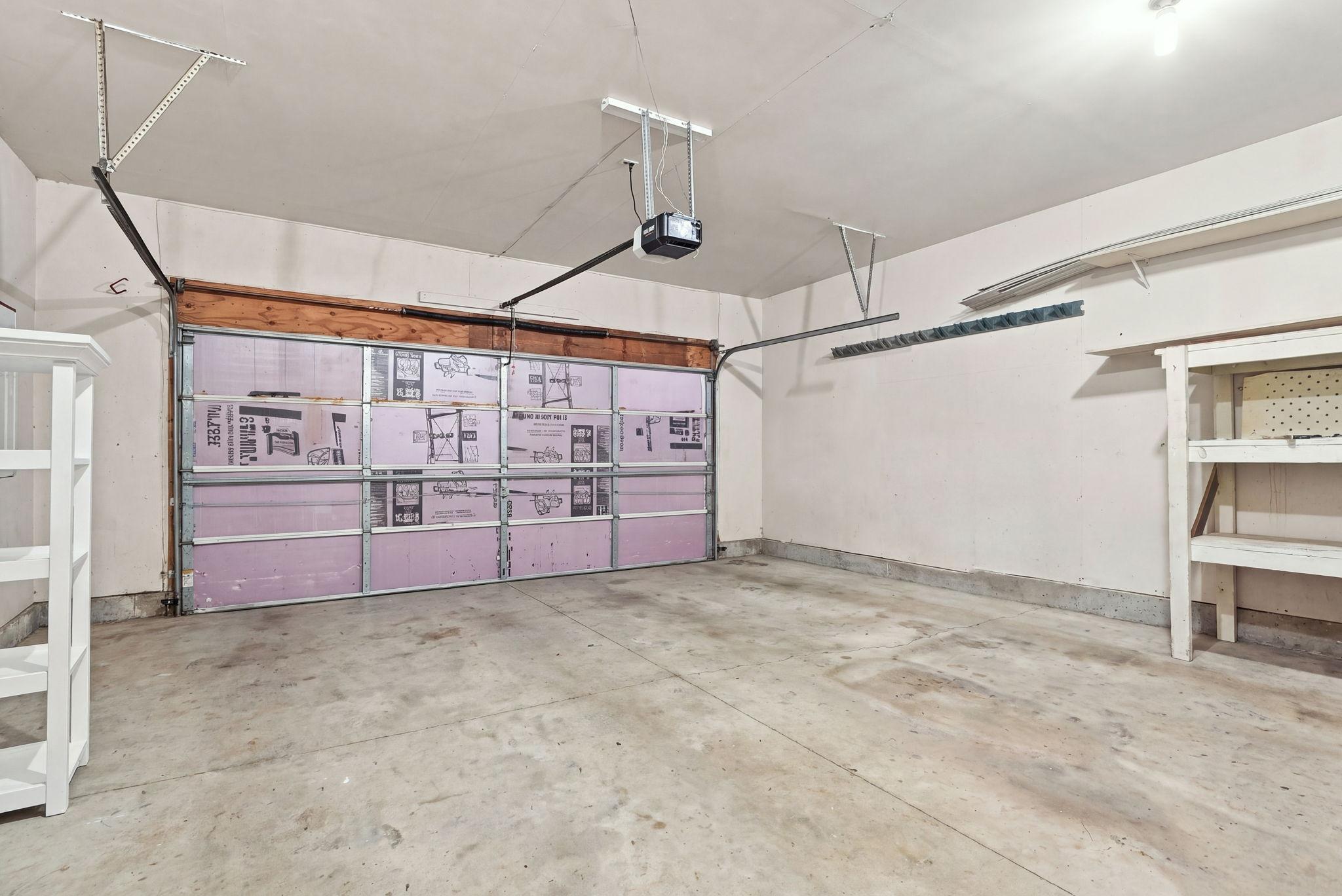 Spacious 2-car garage