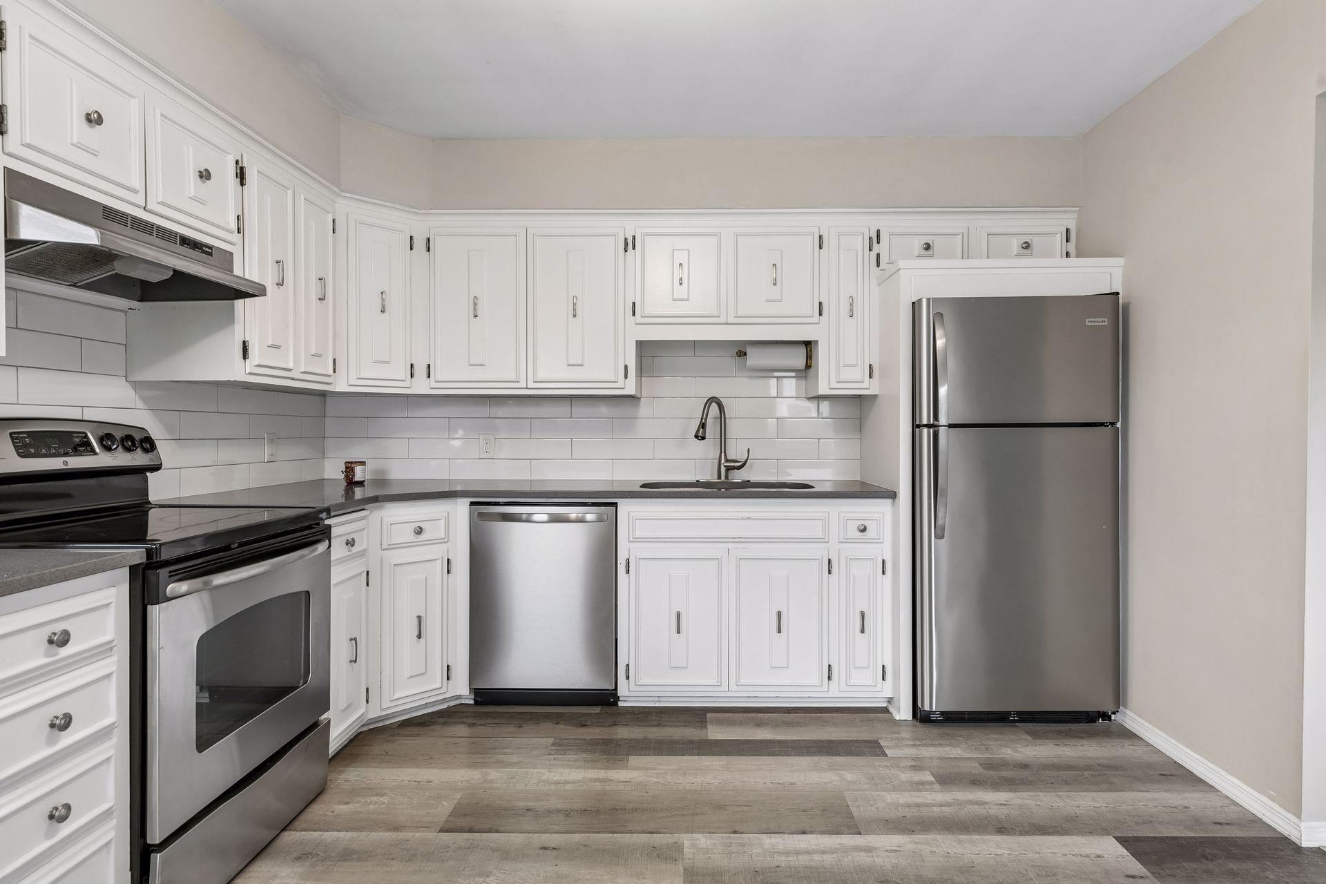 New SS appliances, counters and ample cabinetry.