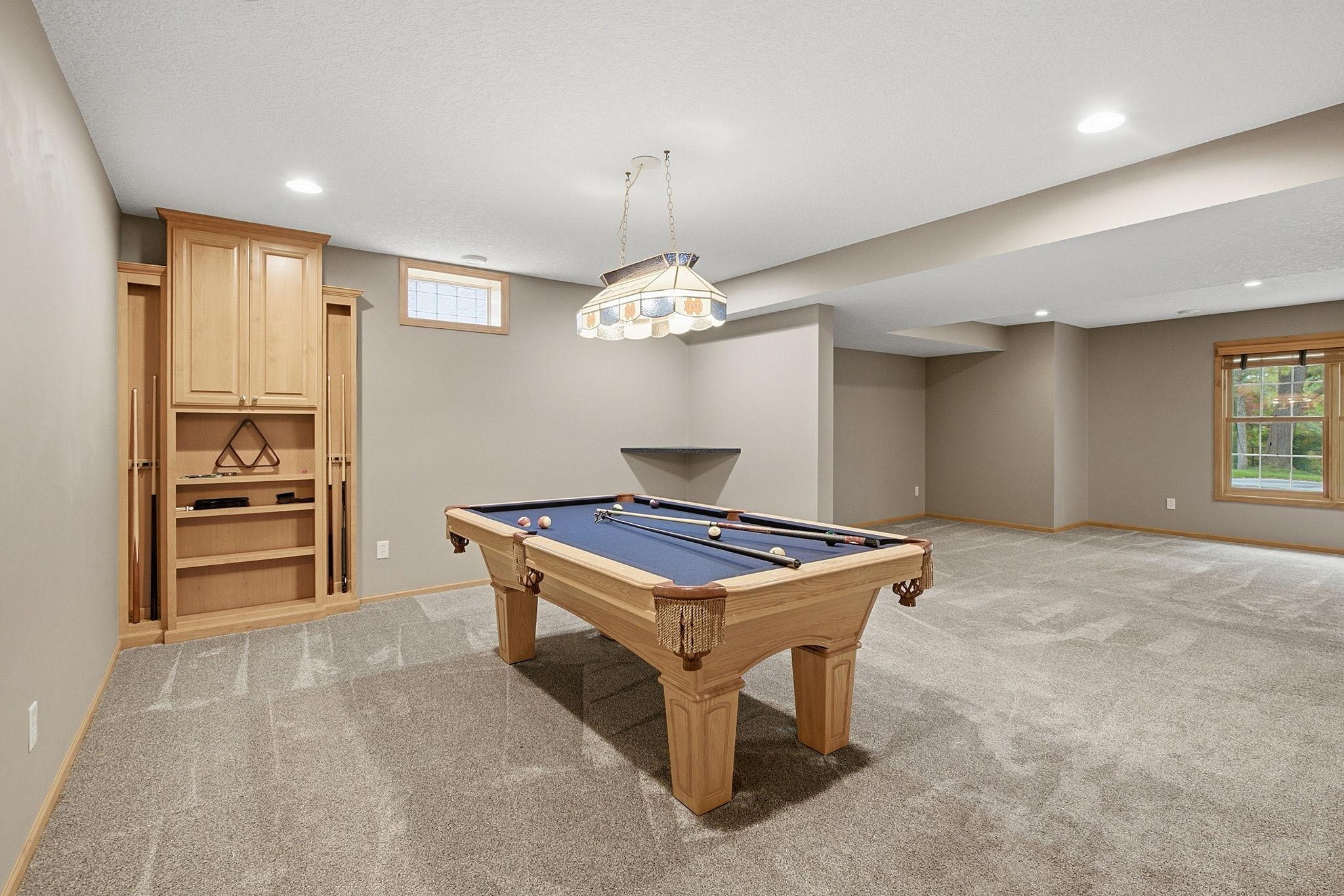 Game Room Featuring High End Pool Table (Stays)