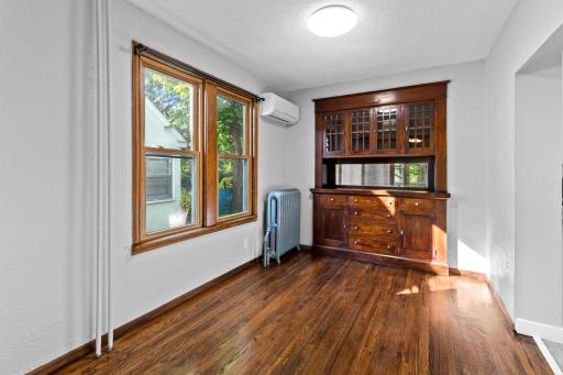 Beautiful built in Hutch in the dining room & newer ( 2024 ) Mini split AC units on the main and upper levels