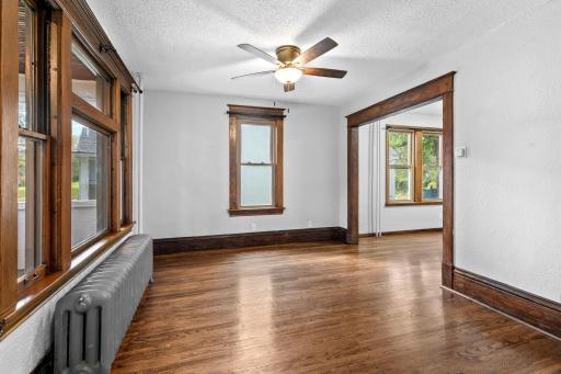Gleaming Hardwood Floors & Natural wood work