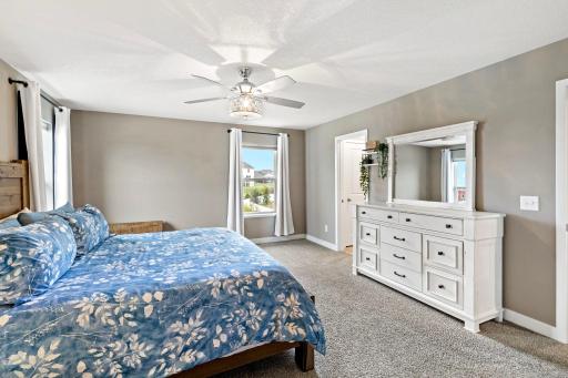 Owners suite overlooks the beautiful backyard!