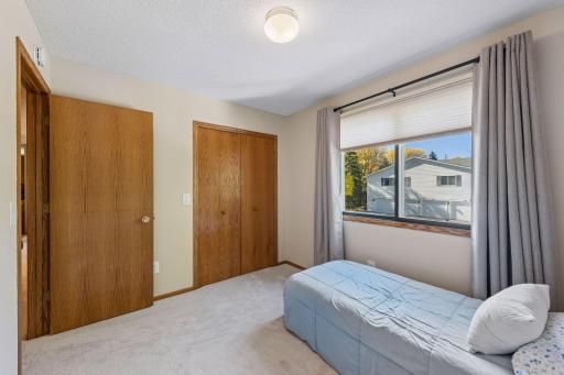 The second bedroom also features a walk-in closet with new shelving, giving you generous storage alongside a flexible space to make your own.