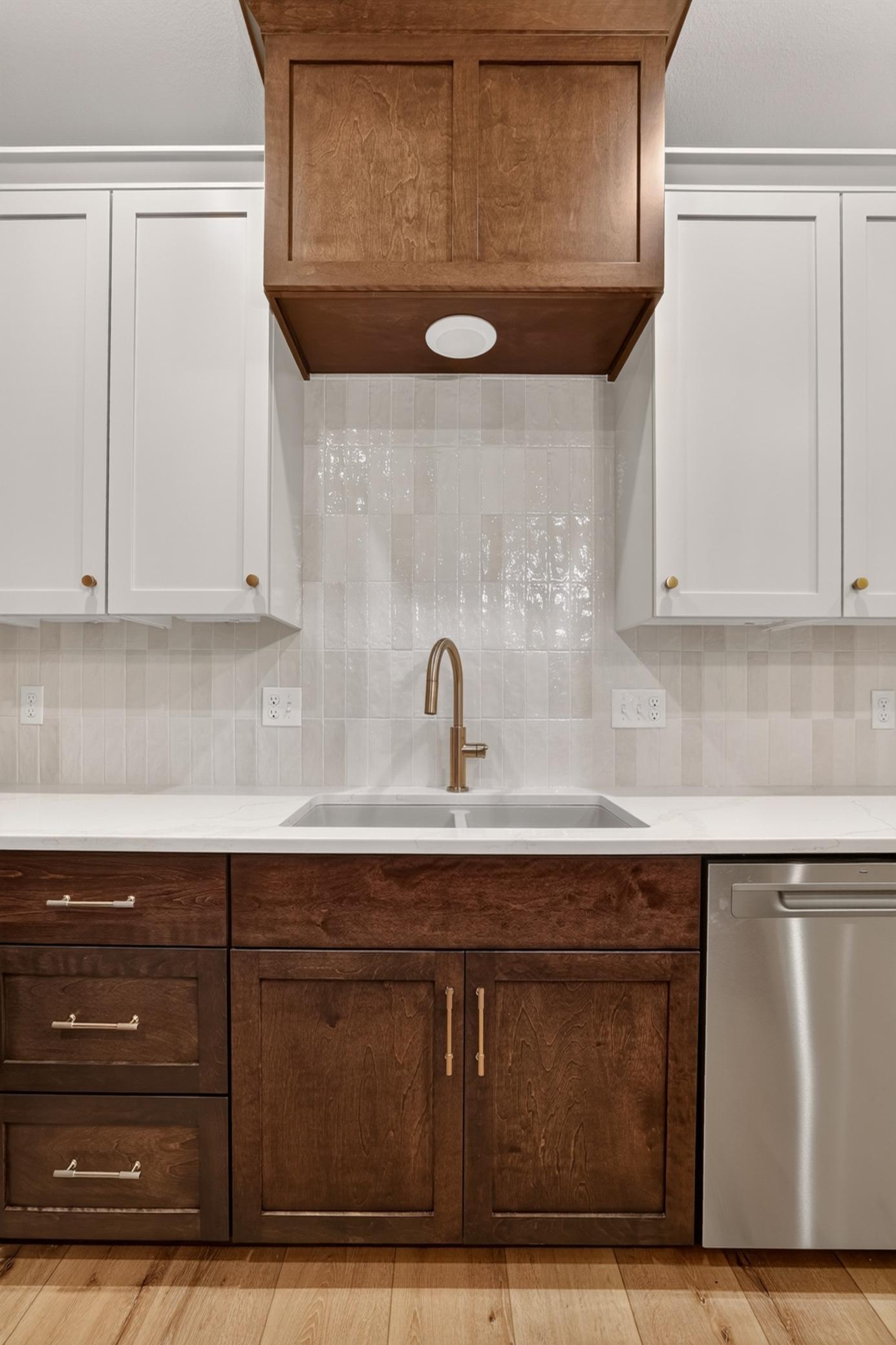 Gourmet kitchen with exhaust vent