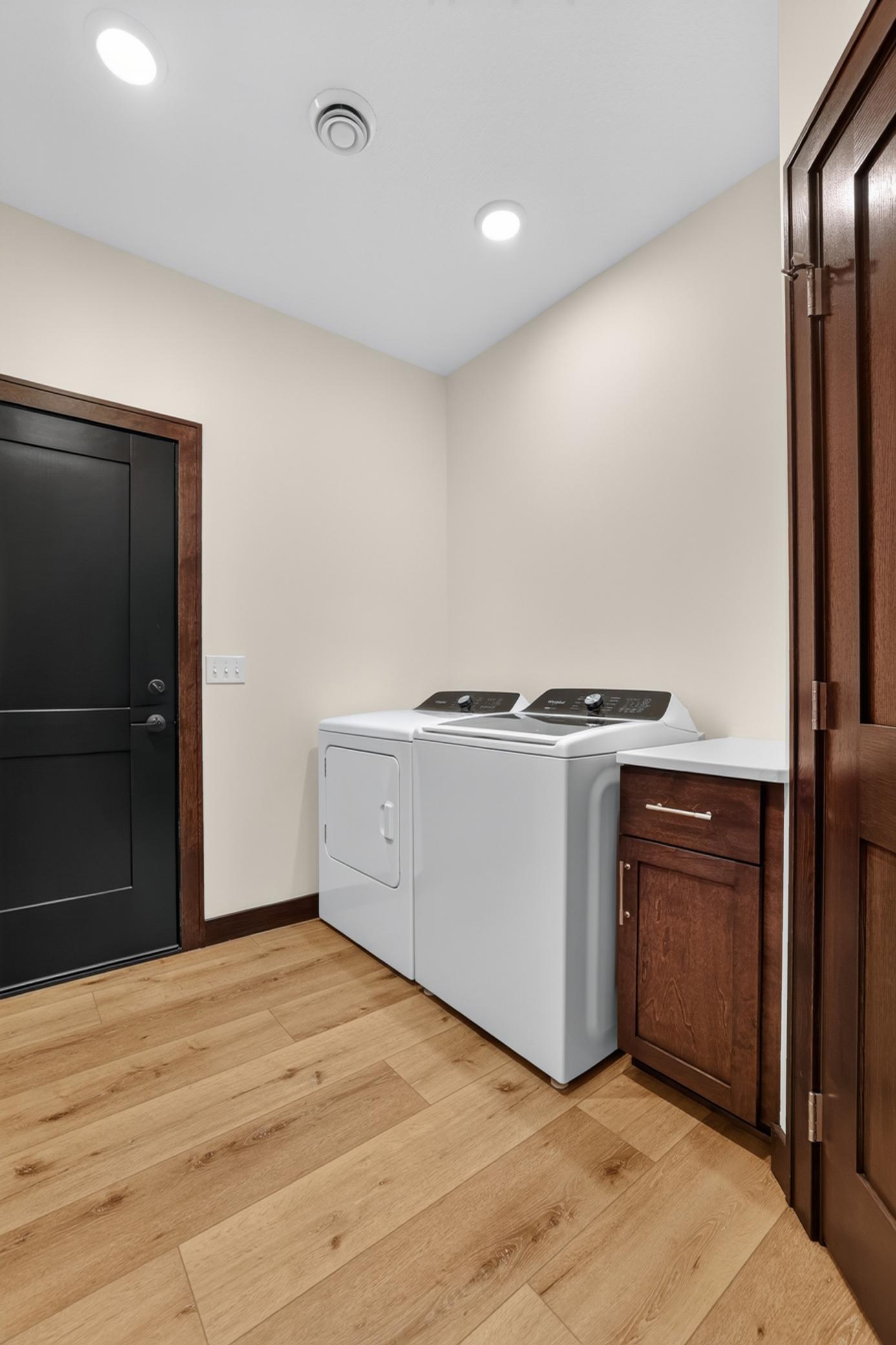 Laundry room off of garage