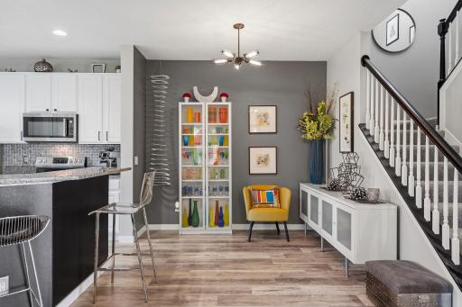 Plenty of space for a dining experience if you wish to use the space for a dining room.