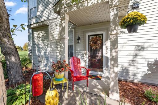Enjoy the morning sun on the front patio area.