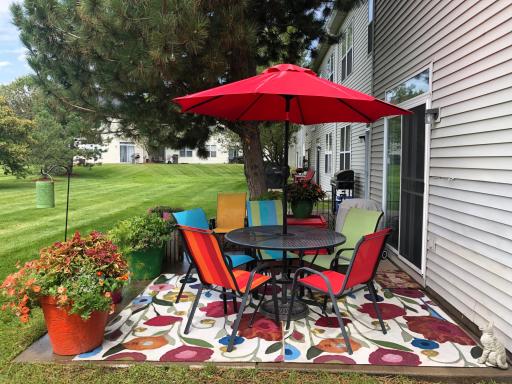 Add some color some flowers to make the outside your own private spot. (Patio 8967 Comstock provided by Seller)