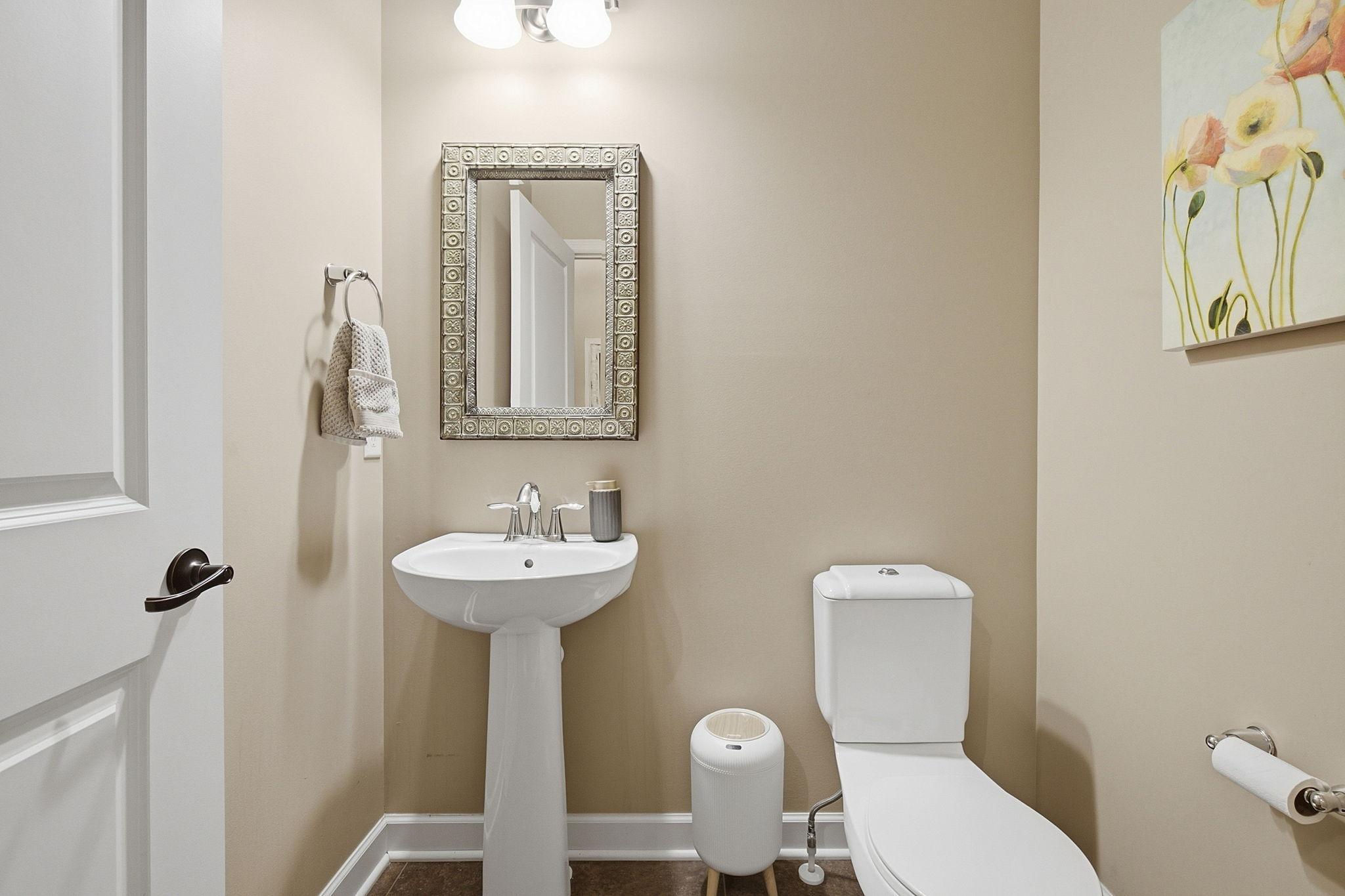 Main floor 1/2 bathroom.