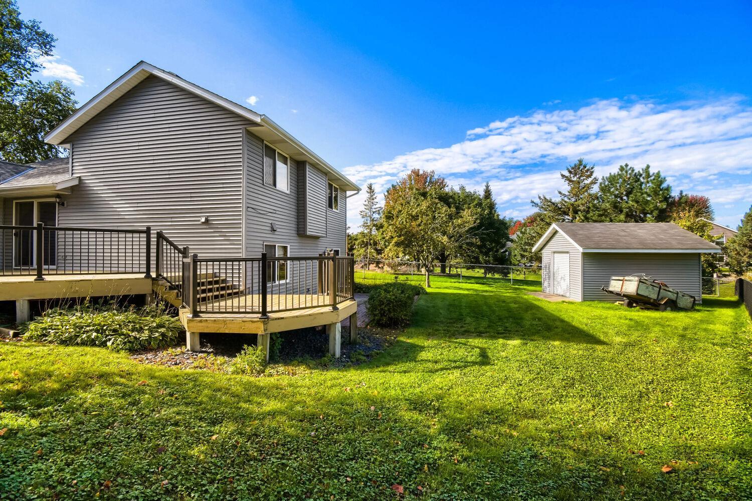 Deck side of the home
