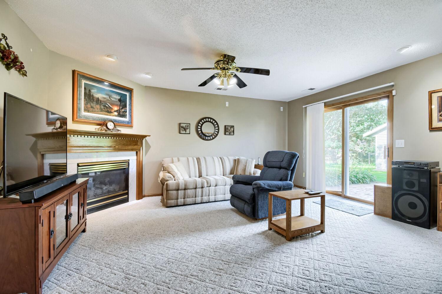 Family room with access to the paver patio