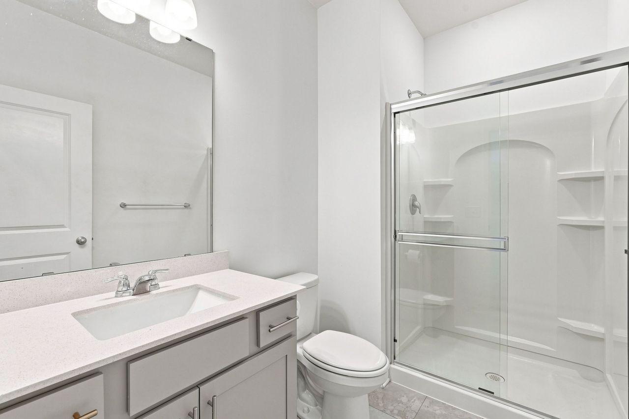 Main level bath with walk in shower