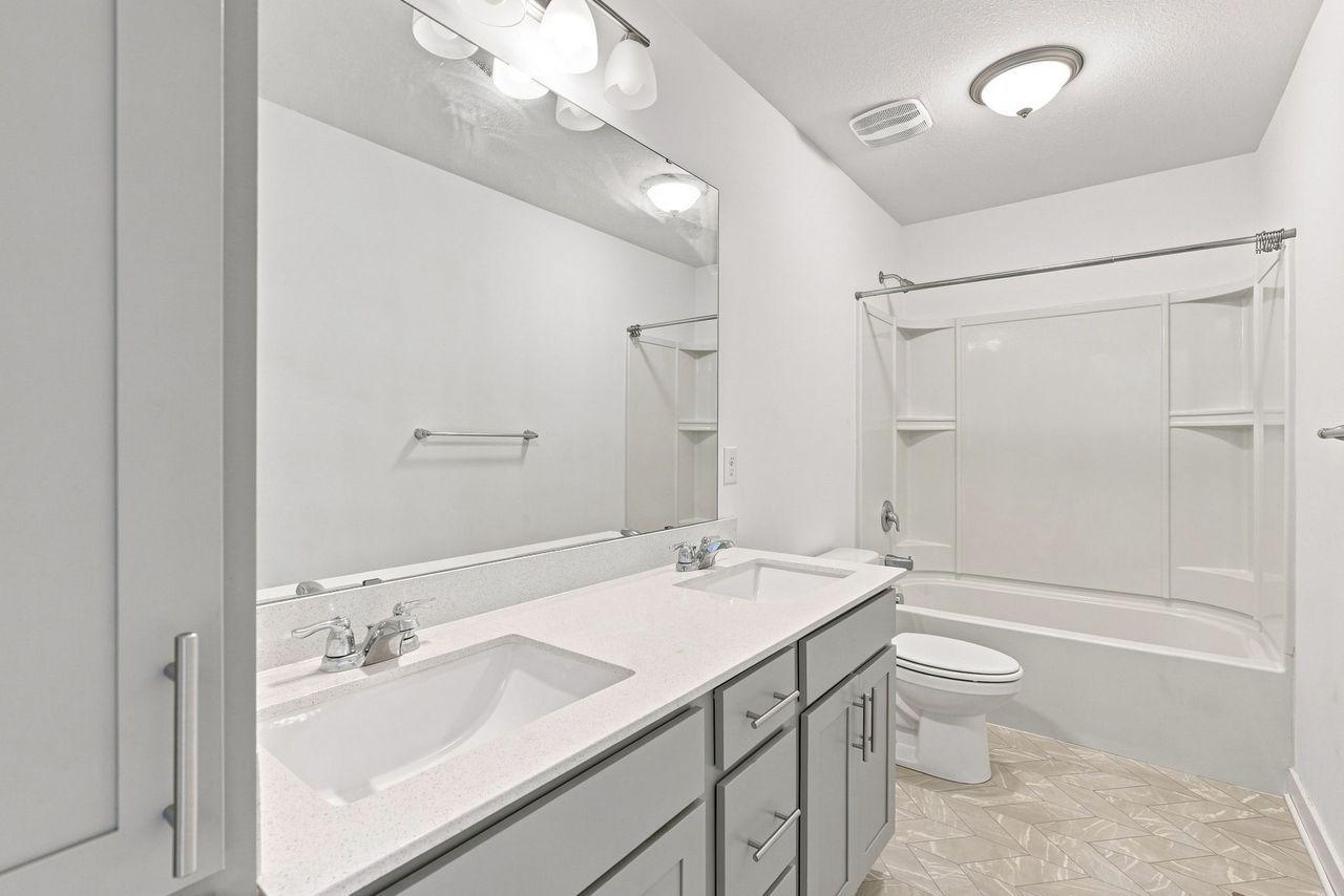 Full bathroom on upper level