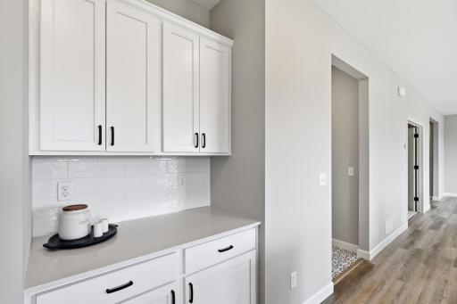 The Coolest Side Coffee Bar Space! *photos of a previously completed home, not all options & finishes may be included.*