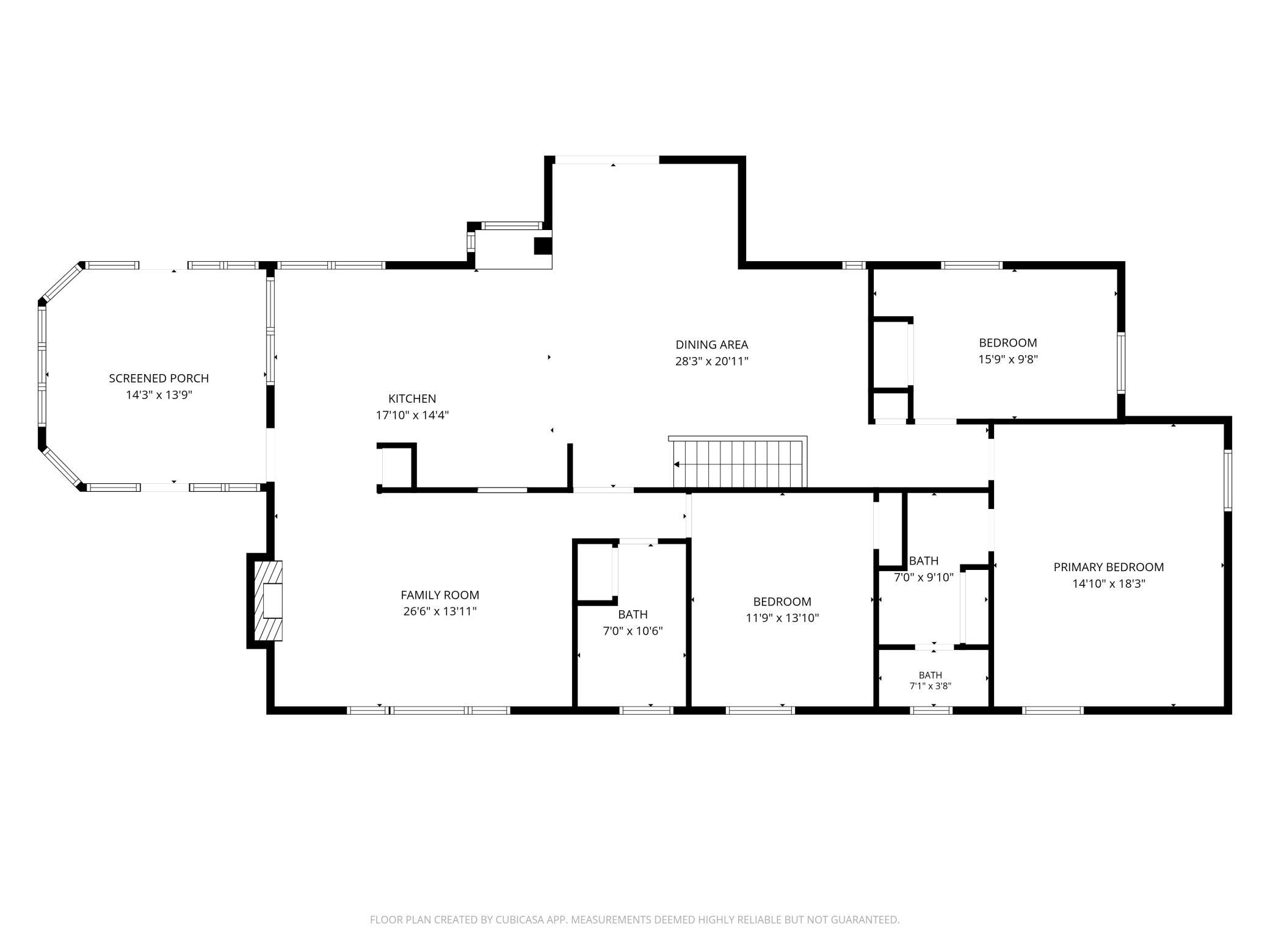 Main level floorplan.