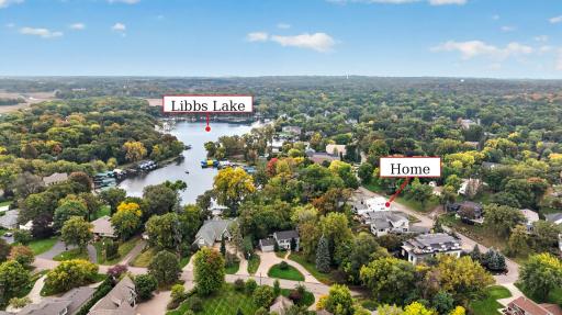 View to the southeast showing close proximity to Libbs Lake with its own public beach.
