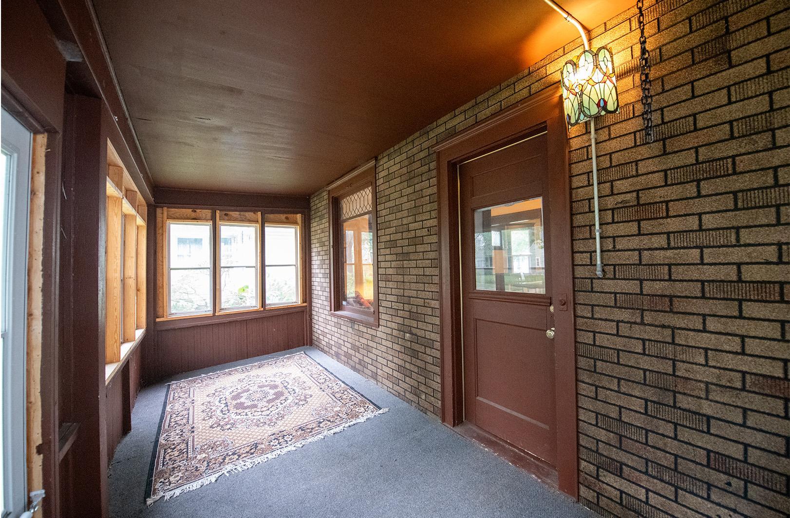 East facing front porch