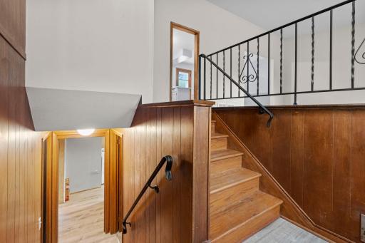 Classic split-level character shines through with warm wood accents and a layout that leads into the spacious lower-level living area